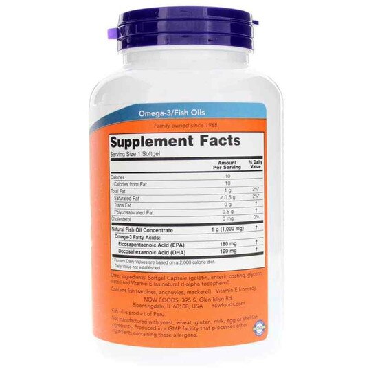 Omega-3 Enteric Coated, NOW